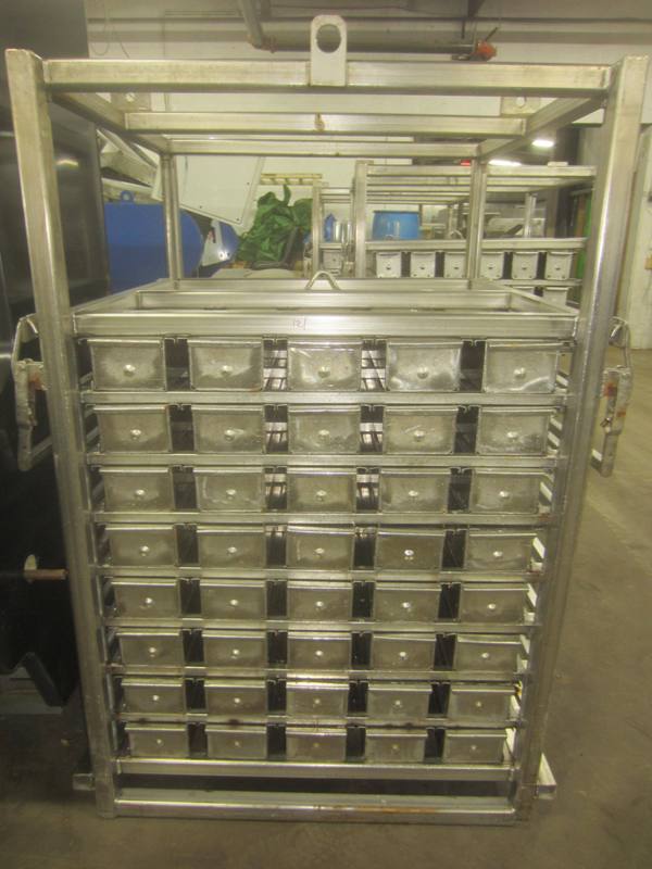 Stainless-steel cook towers with ham molds