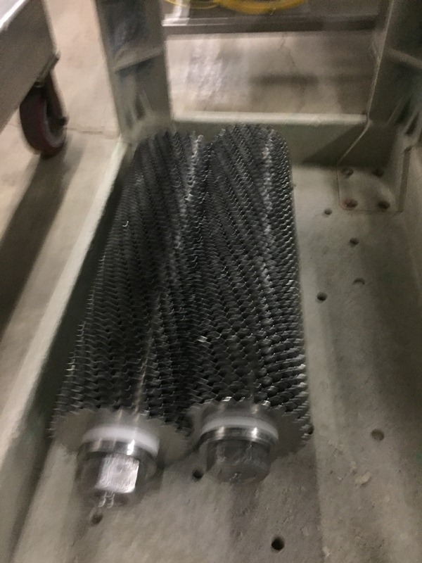 A stainless steel macerator